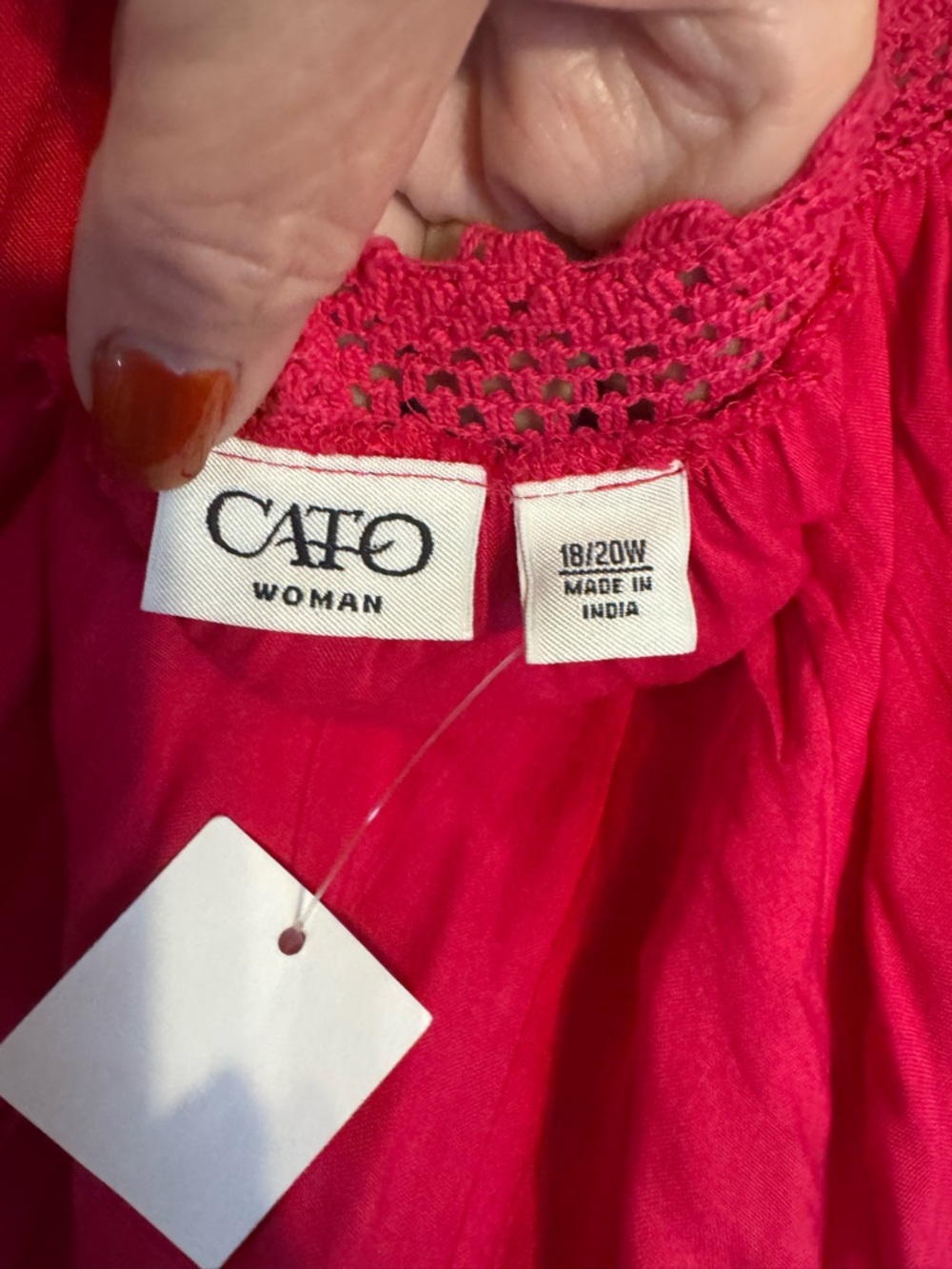 NWT  Pink Peasant Top  PLUS:   18/20    #C - Picture 10 of 10